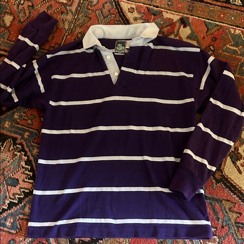 Vintage striped rugby polo shirt